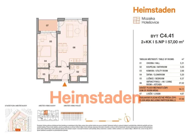 Pronájem bytu 2+kk, Praha - Holešovice, Vrbenského, 57 m2