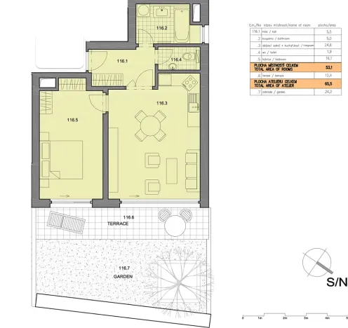 Pronájem bytu 2+kk, Praha - Holešovice, Varhulíkové, 53 m2