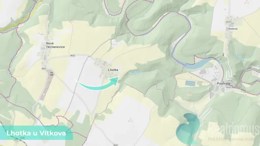 Prodej podílu 1/4 louky, Vítkov, 2776 m2