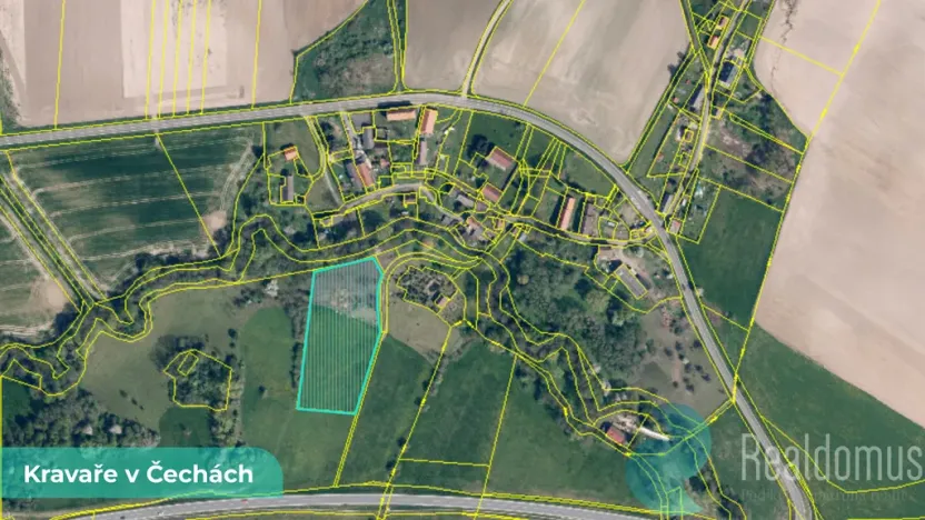 Prodej podílu 1/8 louky, Kravaře, 1062 m2