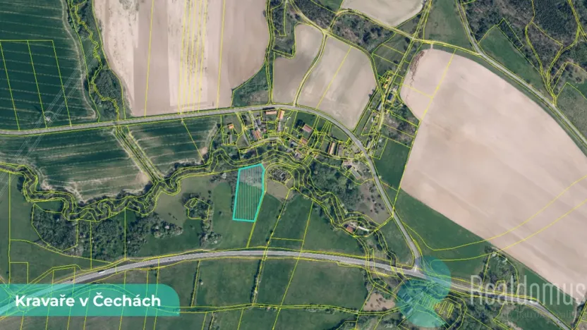 Prodej podílu 1/8 louky, Kravaře, 1062 m2