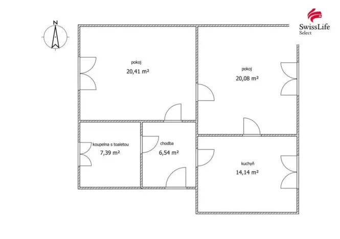 Prodej bytu 2+1, Dvůr Králové nad Labem, Heydukova, 68 m2