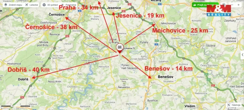 Prodej bytu 2+1, Krhanice, 80 m2