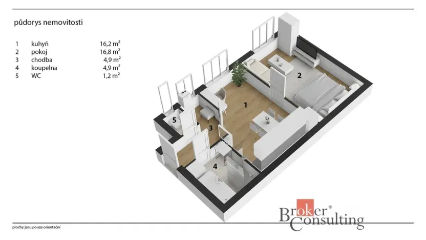 Prodej bytu 2+kk, Hradec Králové, Pospíšilova, 44 m2
