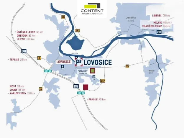 Pronájem skladu, Lovosice, 5000 m2