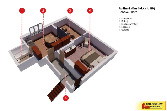 Prodej rodinného domu, Kněževes - Jobova Lhota, 175 m2