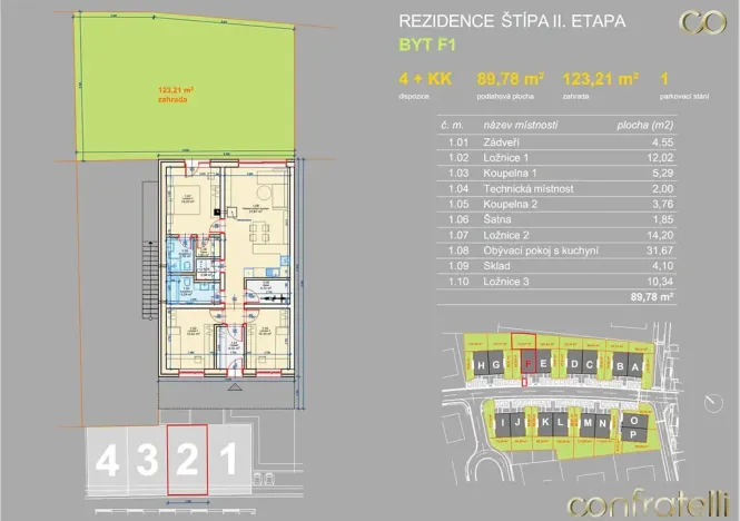 Prodej bytu 4+kk, Zlín, Zimní, 90 m2