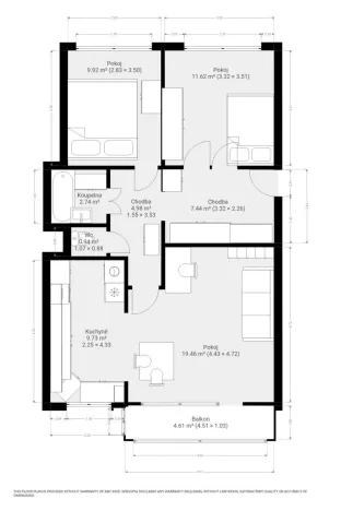 Pronájem bytu 3+1, Brno, Herčíkova, 80 m2