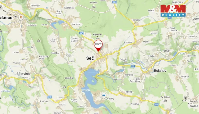 Prodej pozemku pro bydlení, Seč, 1319 m2