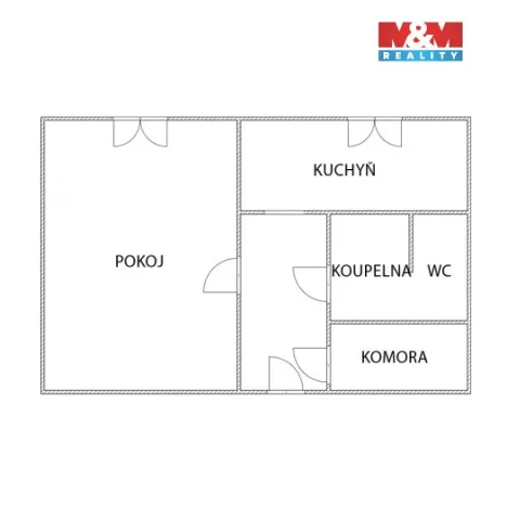 Prodej bytu 1+1, Pardubice - Zelené Předměstí, Jindřišská, 31 m2