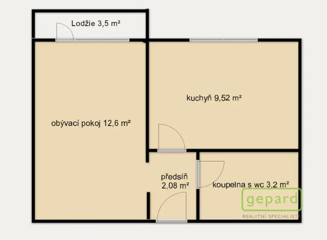 Pronájem bytu 1+1, Šternberk, Nádražní, 30 m2