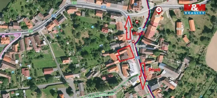 Pronájem restaurace, Kasejovice, 700 m2