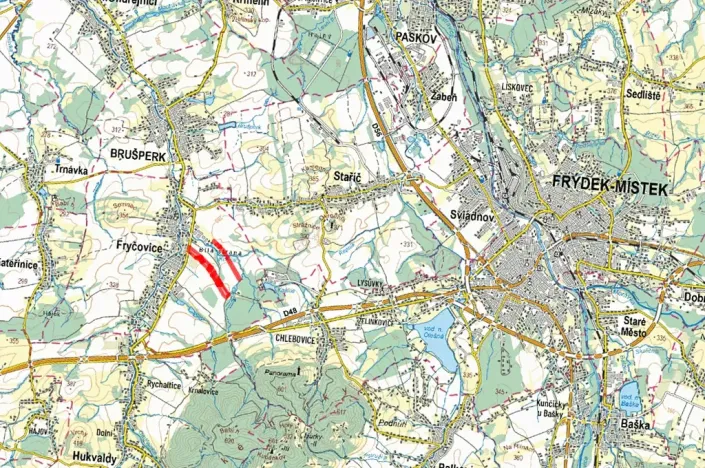 Prodej pole, Fryčovice, 87308 m2