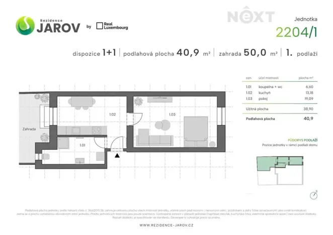 Prodej bytu 1+1, Praha - Žižkov, Na mokřině, 91 m2