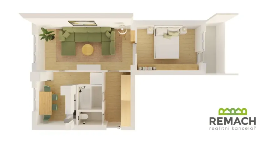 Prodej bytu 2+1, Otrokovice, Olbrachtova, 51 m2