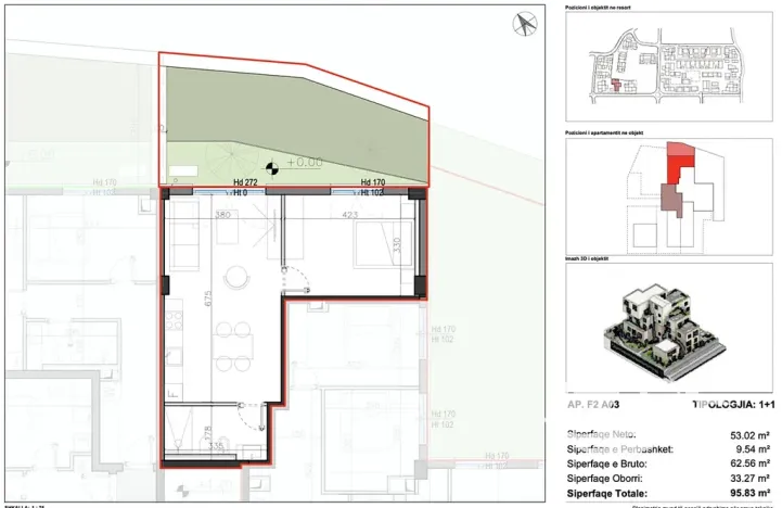 Prodej bytu 2+kk, Dhërmi, Albánie, 95 m2