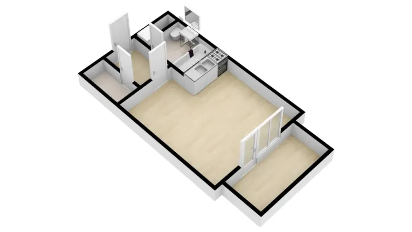 Pronájem bytu 1+kk, Praha - Čakovice, Bermanova, 34 m2