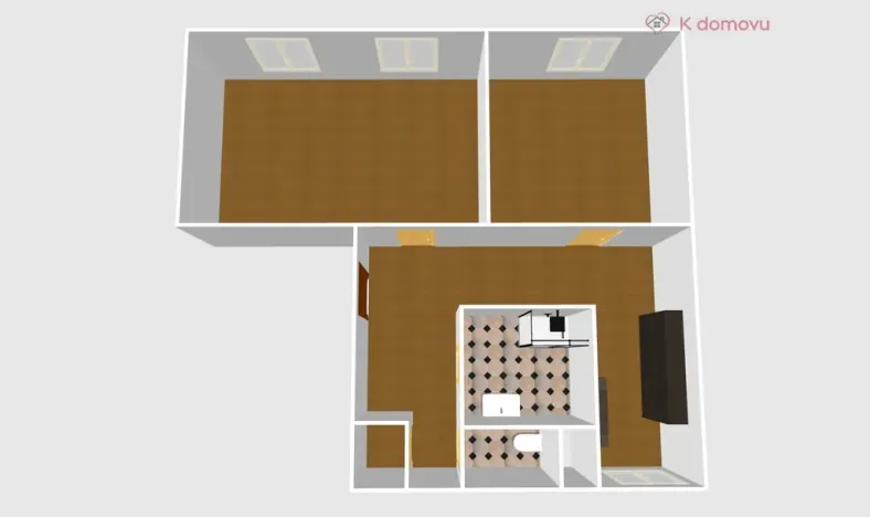 Pronájem bytu 2+1, Přerov - Přerov I-Město, Jižní čtvrť IV, 61 m2