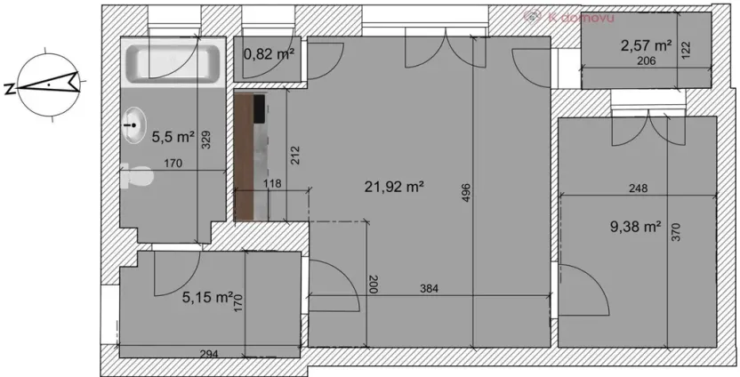 Prodej bytu 2+kk, Brno - Černovice, Zvěřinova, 43 m2