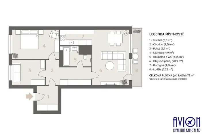 Prodej bytu 3+kk, Praha - Motol, Brdlíkova, 75 m2