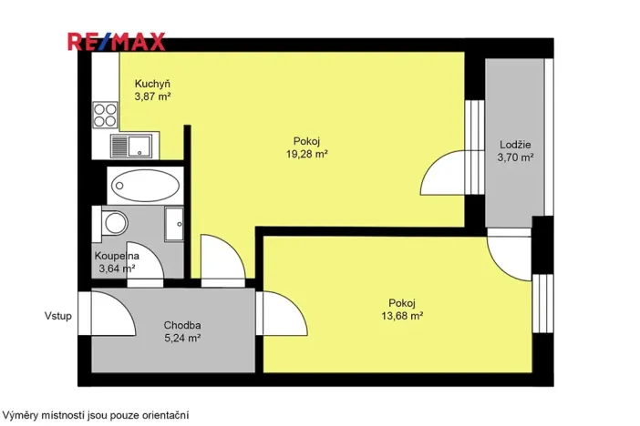 Pronájem bytu 2+kk, Kolín, Roháčova, 53 m2
