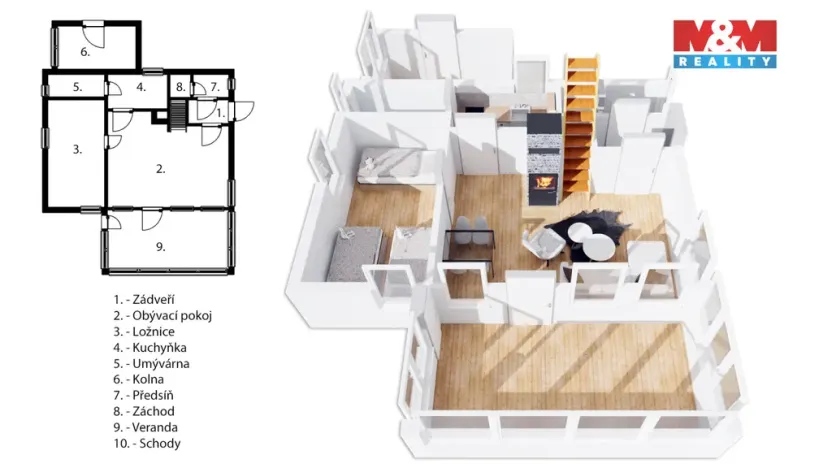Prodej chaty, Kamenný Přívoz - Kamenný Újezdec, 69 m2