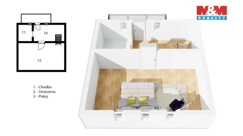 Prodej chaty, Kamenný Přívoz - Kamenný Újezdec, 69 m2