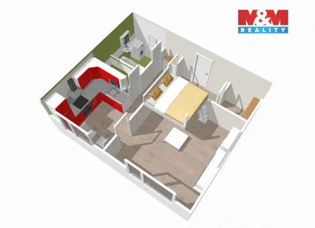 Prodej bytu 1+1, Liberec - Liberec VI-Rochlice, Haškova, 39 m2