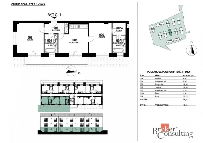 Prodej bytu 3+kk, Ostrava - Moravská Ostrava, Cihelní, 79 m2