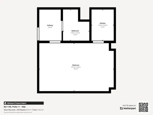 Pronájem bytu 1+kk, Praha, Květnového vítězství, 31 m2