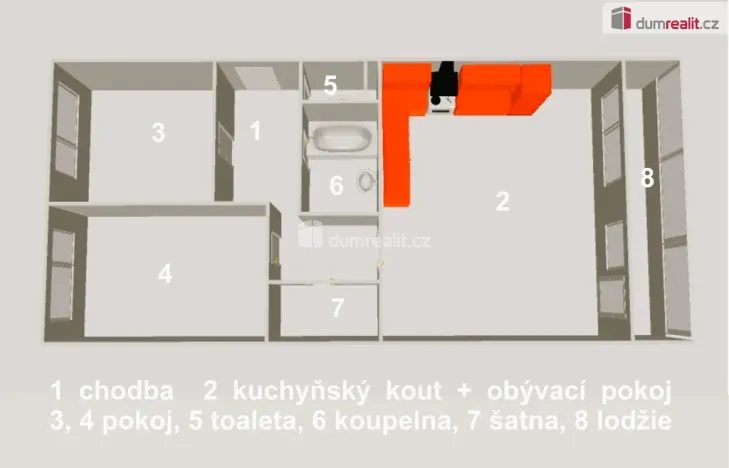 Prodej bytu 3+kk, Kladno - Kročehlavy, Mostecká, 70 m2