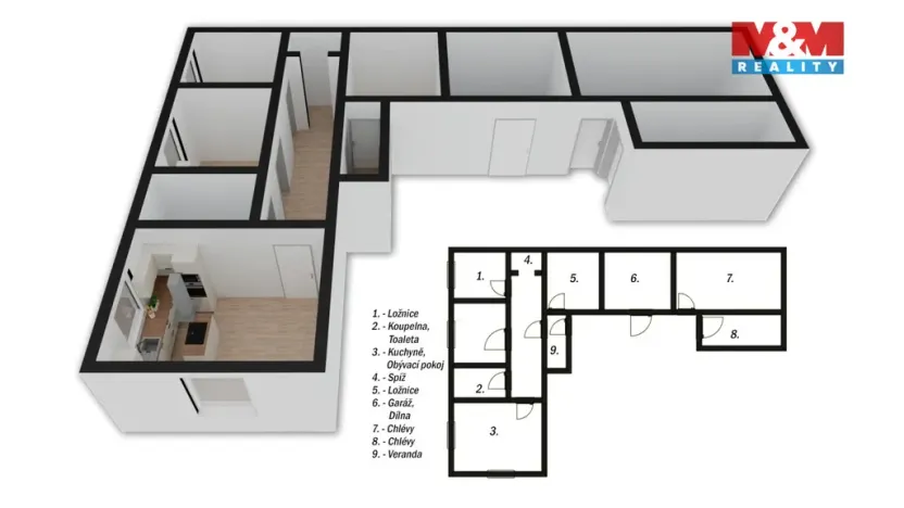 Prodej rodinného domu, Popovice - Mladovice, 100 m2