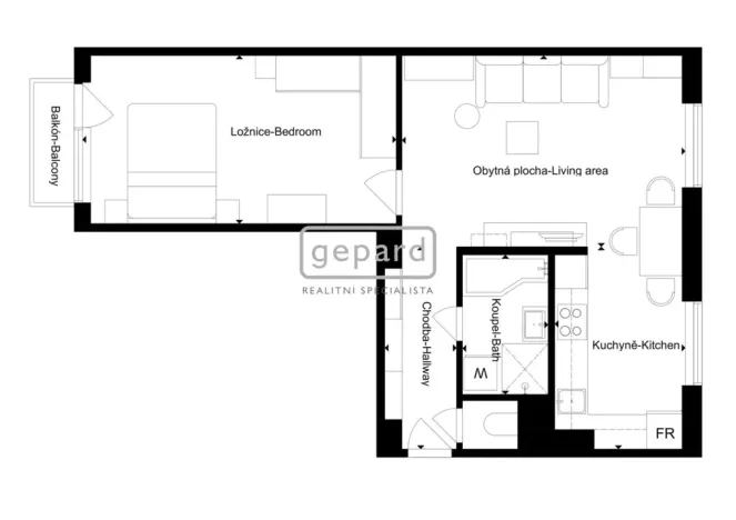 Pronájem bytu 2+kk, Brno - Horní Heršpice, Bednářova, 65 m2