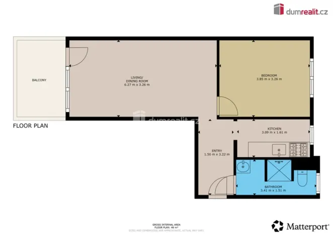 Pronájem bytu 2+1, Zlín, Dukelská, 49 m2
