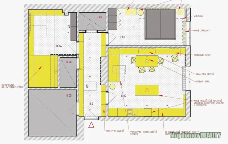 Pronájem bytu 3+kk, Praha - Žižkov, Buchovcova, 82 m2
