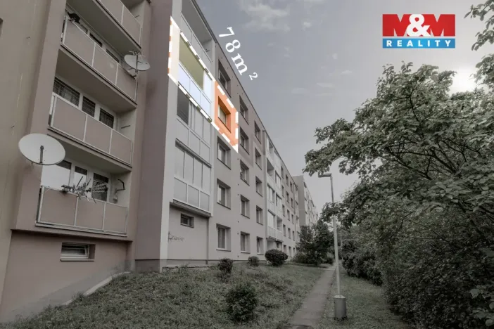 Pronájem bytu 3+1, Ústí nad Labem, Picassova, 78 m2