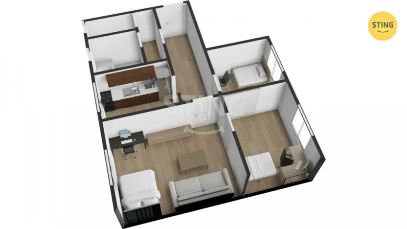 Prodej bytu 3+1, Ostrava, Paskovská, 72 m2