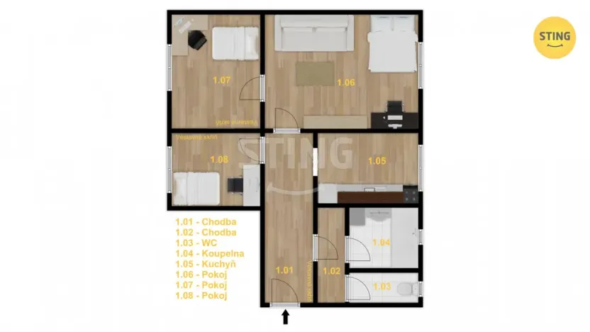 Prodej bytu 3+1, Ostrava, Paskovská, 72 m2