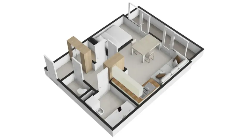 Prodej bytu 1+kk, Žacléř - Prkenný Důl, 44 m2