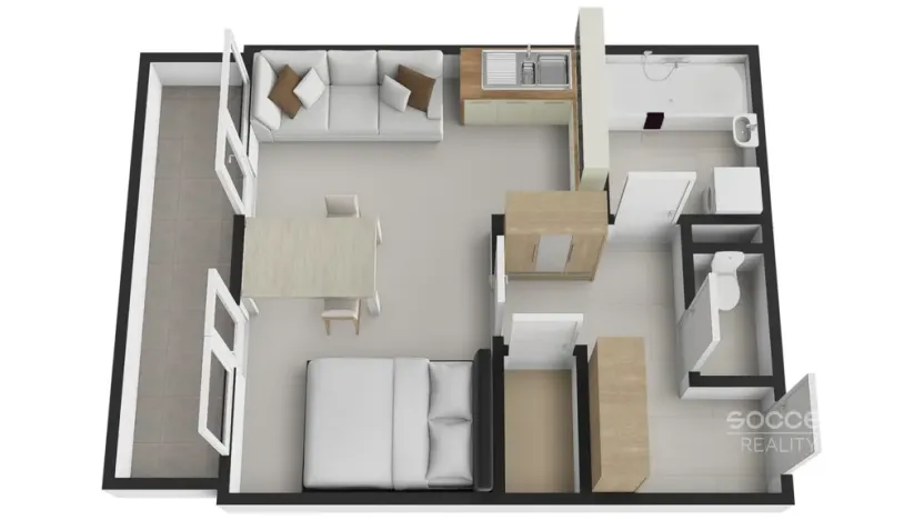 Prodej bytu 1+kk, Žacléř - Prkenný Důl, 44 m2