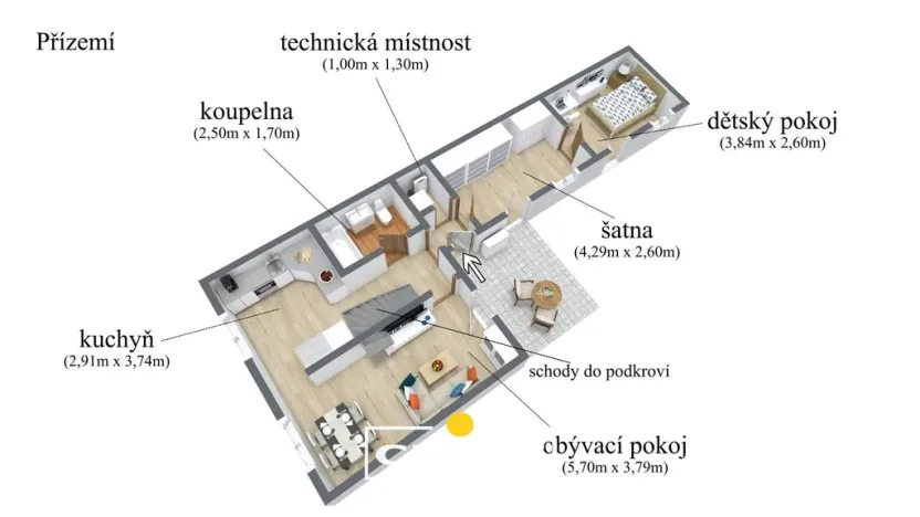Prodej rodinného domu, Podbořany - Buškovice, 94 m2