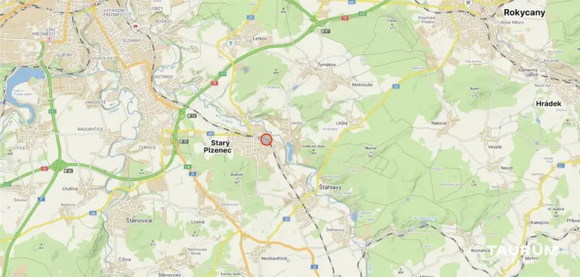 Prodej pozemku pro bydlení, Starý Plzenec, Nádražní, 2026 m2