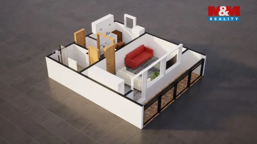 Pronájem bytu 1+1, Dolní Poustevna, Vilémovská, 31 m2