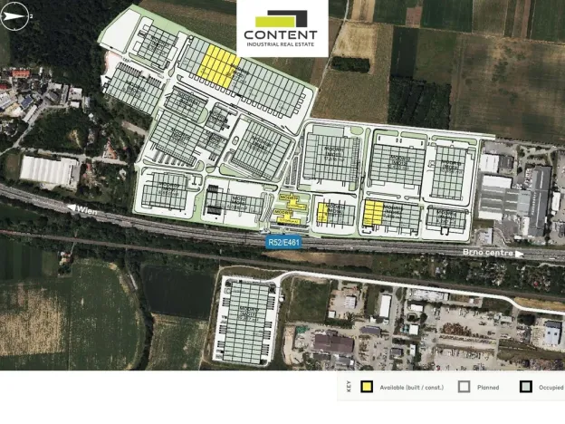 Pronájem skladu, Modřice, Evropská, 1418 m2