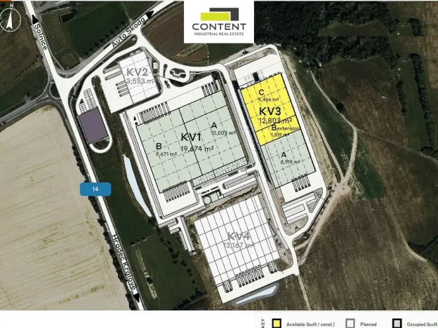 Pronájem výrobních prostor, Solnice, Průmyslová, 5466 m2