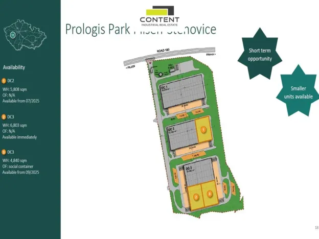 Pronájem skladu, Plzeň - Černice, K Cihelnám, 5808 m2