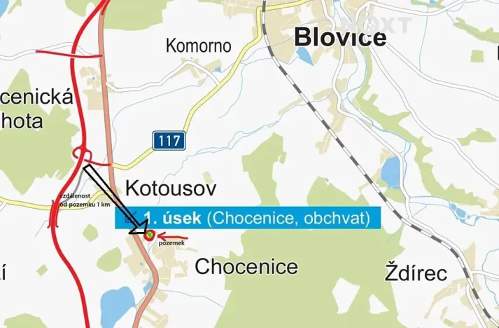 Prodej pozemku pro bydlení, Chocenice, 1899 m2