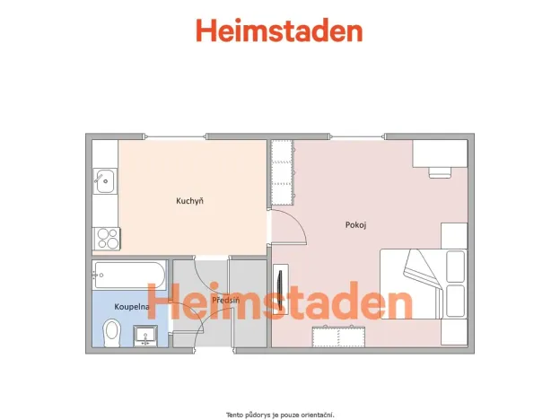 Pronájem bytu 1+1, Ostrava - Poruba, Dělnická, 29 m2