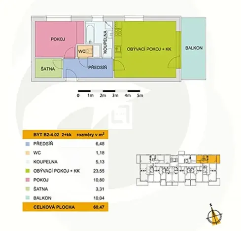 Prodej bytu 2+kk, Olomouc, Topolová, 55 m2