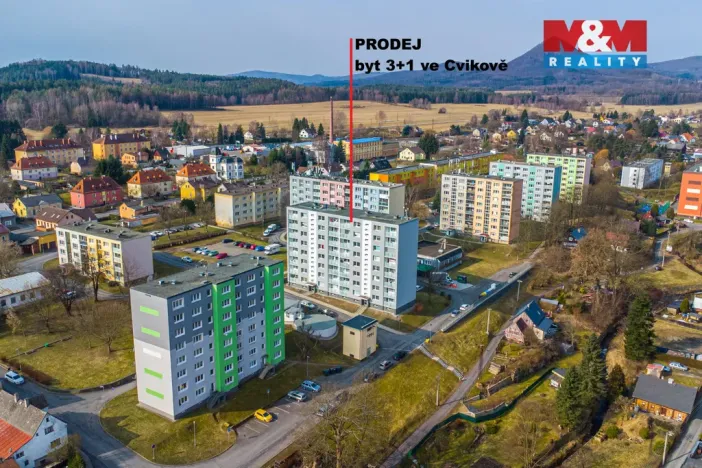Prodej bytu 3+1, Cvikov - Cvikov II, Sídliště, 76 m2